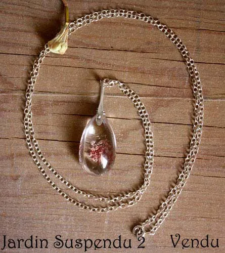 Jardin suspendu, collier mystère de Babylone en argent et quartz fantôme