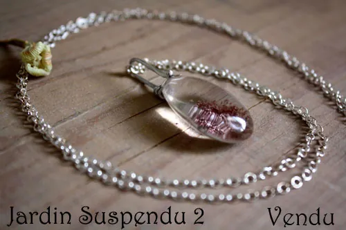 Jardin suspendu, collier mystère de Babylone en argent et quartz fantôme