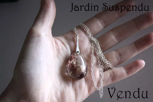 Jardin suspendu, collier mystère de Babylone en argent et quartz fantôme