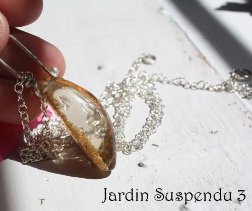 Jardin suspendu, collier mystère de Babylone en argent et quartz fantôme