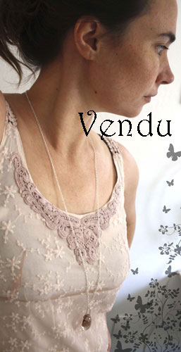 Jardin suspendu, collier mystère de Babylone en argent et quartz fantôme