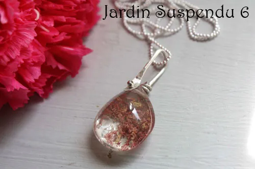 Jardin suspendu, collier mystère de Babylone en argent et quartz fantôme