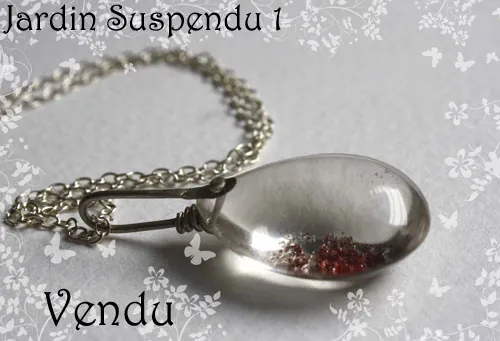 Jardin suspendu, collier mystère de Babylone en argent et quartz fantôme