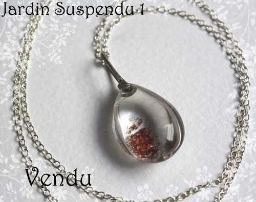 Jardin suspendu, collier mystère de Babylone en argent et quartz fantôme