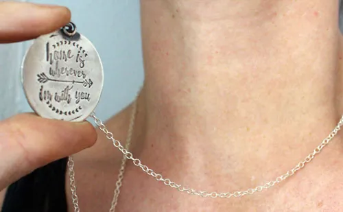 Je suis chez moi partout où je suis avec toi, collier ours en argent