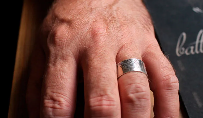 Koï, bague carpe poisson japonais en argent