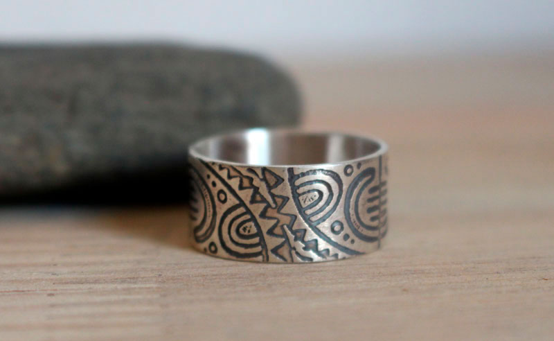 Kirituhi, bague tatouage maori en argent