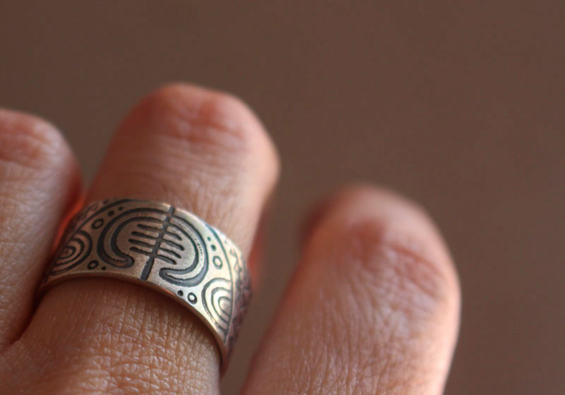 Kirituhi, bague tatouage maori en argent