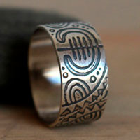 Kirituhi, bague tatouage maori en argent