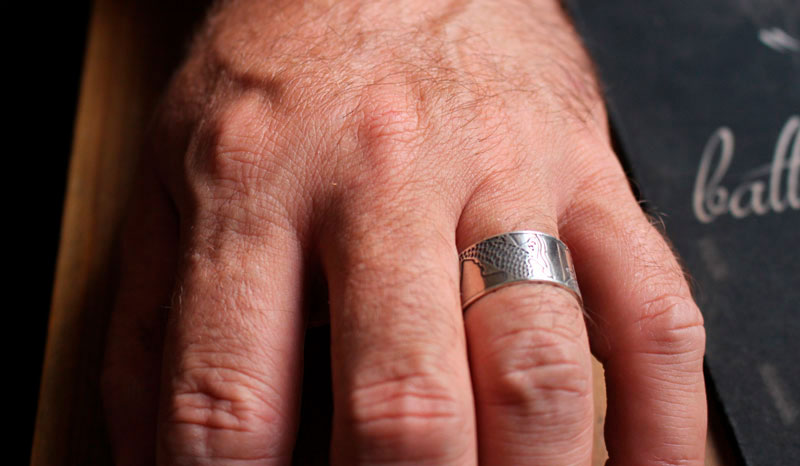 Koï, bague poisson japonais en argent