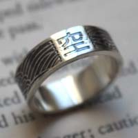 kû, bague symbole bouddhiste japonais en argent