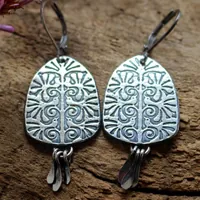L’arbre de la vie, boucles d’oreilles arbre et oiseaux en argent