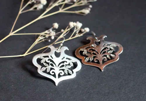 L’arbre sacré, boucles d’oreilles arbre de vie en argent
