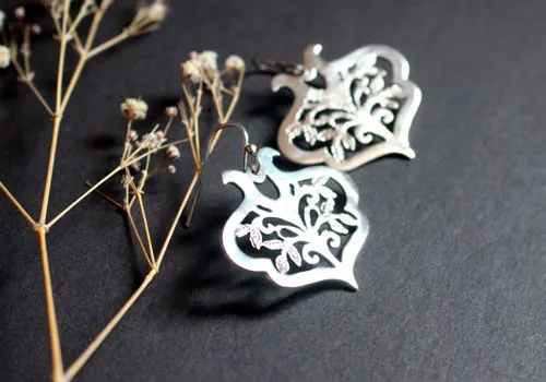 L’arbre sacré, boucles d’oreilles arbre de vie en argent