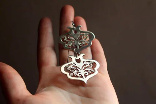 L’arbre sacré, boucles d’oreilles arbre de vie en argent