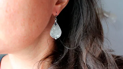 L’olivier d’Athéna, boucles d’oreilles paix et sagesse grecque en argent et zircon