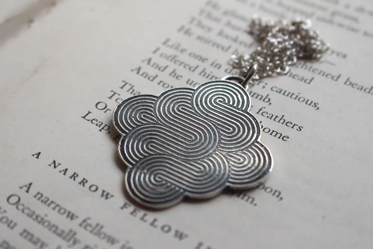 La danse du vent, collier aux volutes aériennes en argent