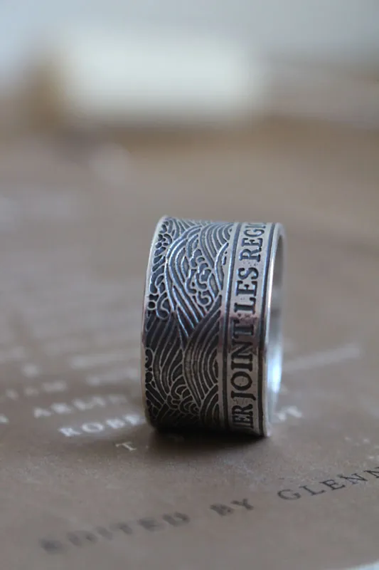 La mer joint les régions qu’elle sépare, bague citation en argent