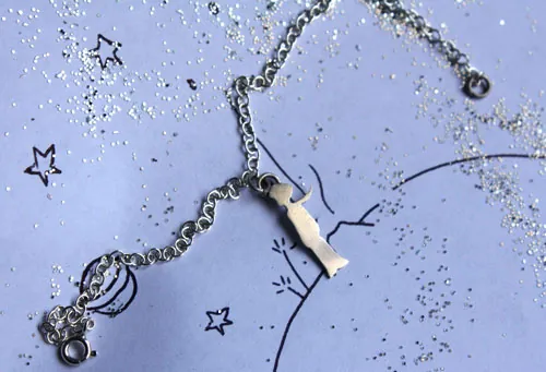 La silhouette du Petit Prince, bracelet Saint-Exupéry en argent