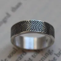 Labyrinthe, bague dédale en argent