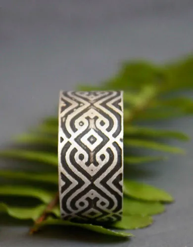 Le sceau du sultan, bague arabesque orientale en argent