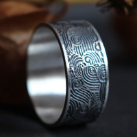 Le vent, bague élément air en argent