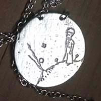 Le volcan du Petit Prince, collier les émotions selon Saint-Exupéry en argent