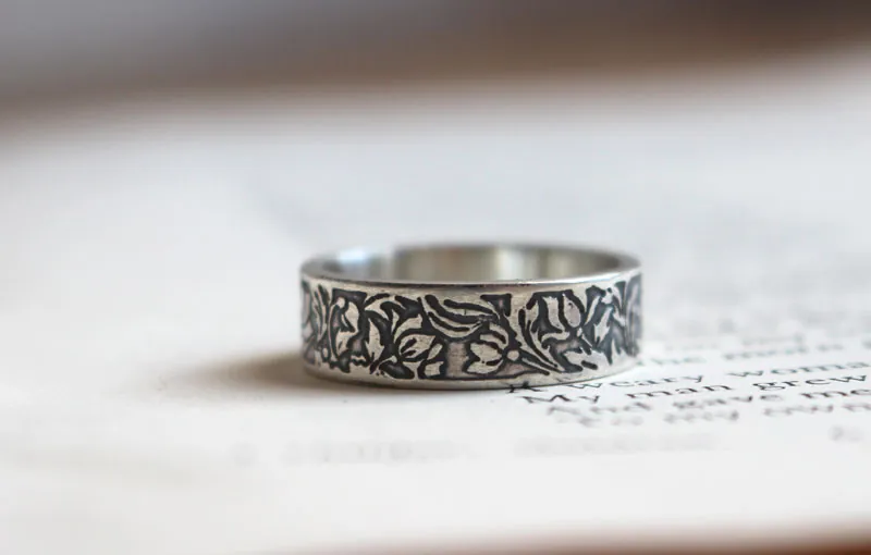 Lotus, bague fleur aquatique en argent