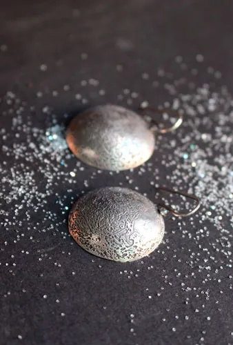 Lune bleue, boucles d’oreilles pleine lune en argent