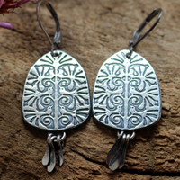 L’arbre de la vie, boucles d’oreilles arbre et oiseaux en argent
