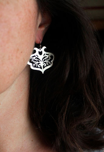 l’arbre sacré, boucles d’oreilles arbre de vie en argent