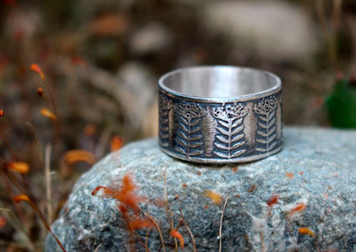 La dentelle de la Reine Anne, bague fleur d&rsquo;ombelle en argent