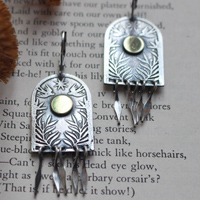 La porte des étoiles, boucles d’oreilles argent et laiton