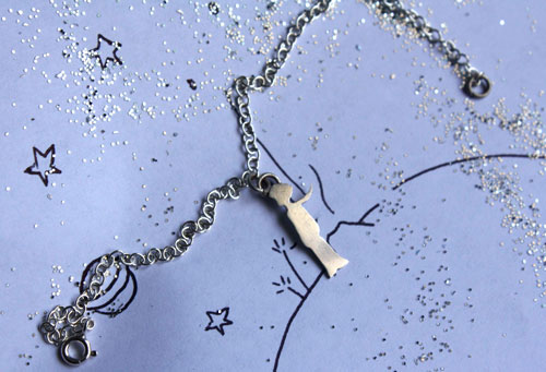 La silhouette du petit prince, bracelet Saint-Exupéry en argent