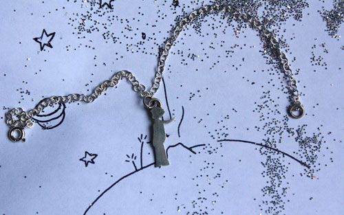 La silhouette du petit prince, bracelet Saint-Exupéry en argent