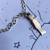 La silhouette du petit prince, bracelet Saint-Exupéry en argent