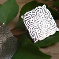 Lancelot, boutons de manchette nœuds celtiques en argent
