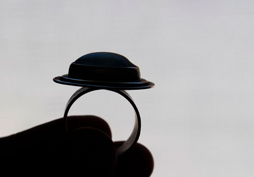 Le bleu des vagues, bague mouvement de la mer en argent et fluorite