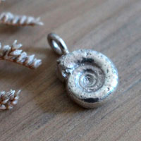 Le cycle de la vie, pendentif ammonite en argent