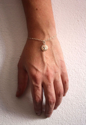 Lina, chaîne de cheville et bracelet spirale et cercle de l’infini en argent