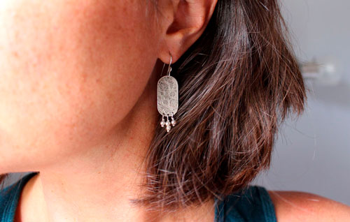 Lina, boucles d’oreilles fleurs asiatiques en argent