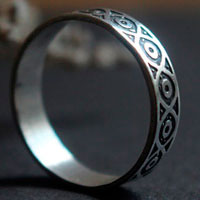 Livunn, bague gravée viking en argent