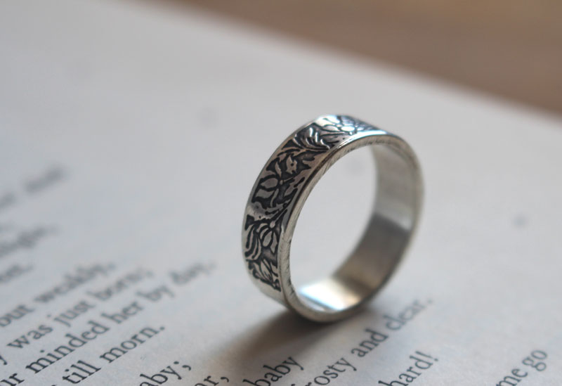Lotus, bague fleur aquatique en argent