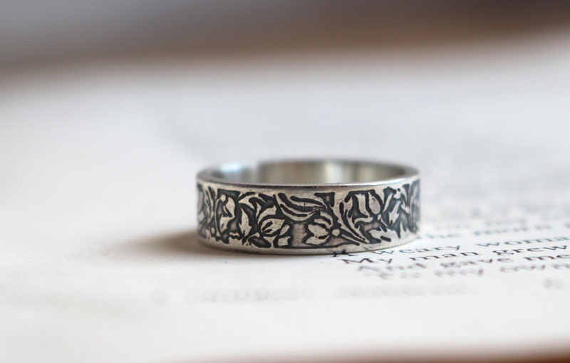 Lotus, bague fleur aquatique en argent