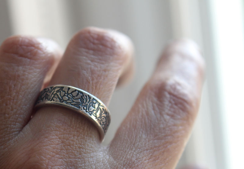 Lotus, bague fleur aquatique en argent