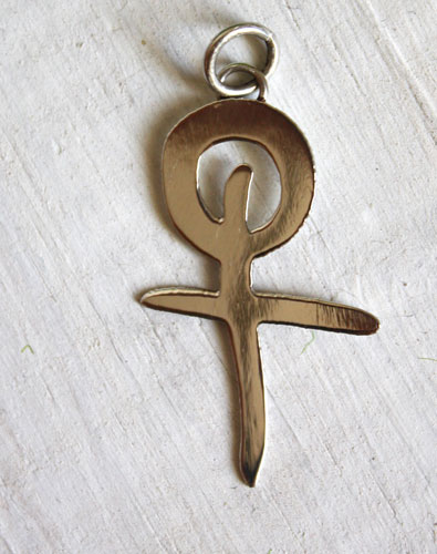 Louis Bertignac, pendentif logo du chanteur du groupe Téléphone en argent
