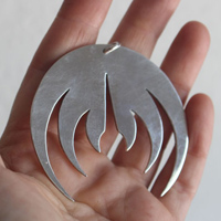 Magma deluxe, pendentif logo de groupe de rock en argent