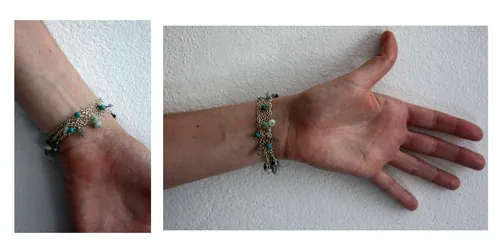 Majorelle, collier, chaîne de cheville, bracelet jardin bleu en argent, turquoise, amazonite, labradorite, lapis-lazuli et jade