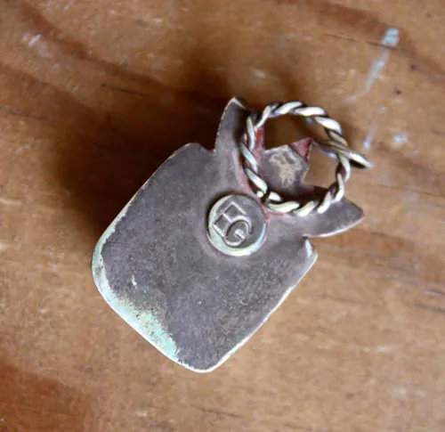 Manjano, pendentif fruit carré en argent et jade citron