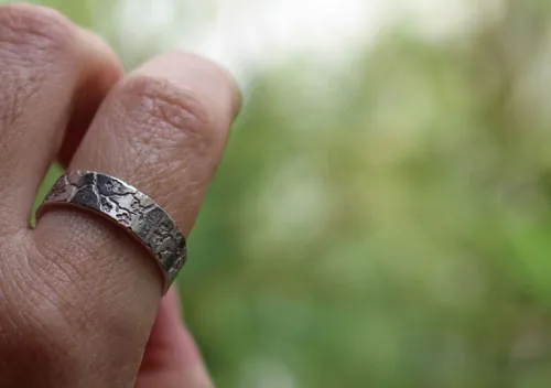 Misao, bague branches de cerisier japonais en argent